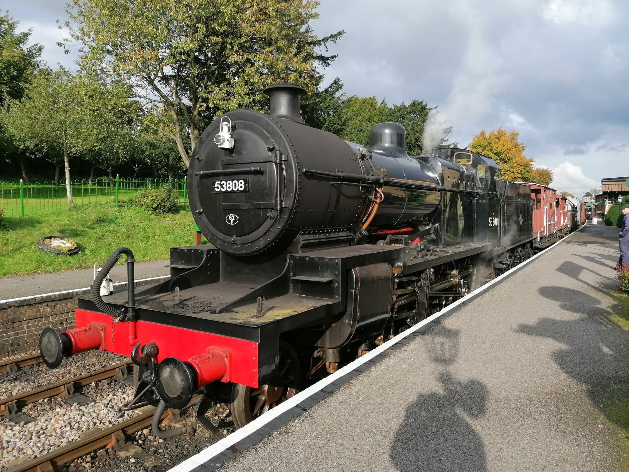 53808 at the platform at Ropley on 14 October.