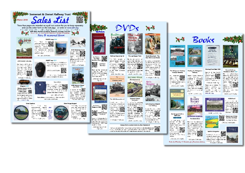 The sales list which will be added to every copy of our Winter magazine.