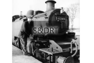 41249 on last service train departure, Highbridge, 05-03-66