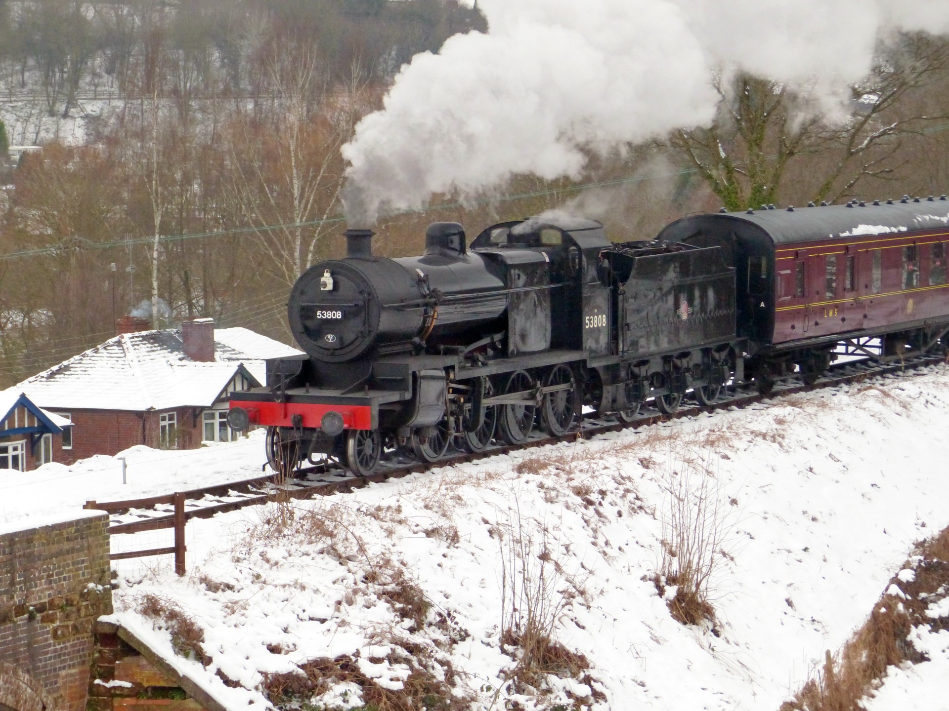 53808 in the snow on Sunday 18 March