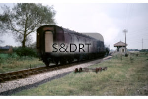 41307 at Edington Burtle with van train, 11-10-65