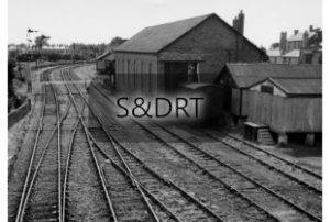 Highbridge S&D goods shed from Church Street, 1960s