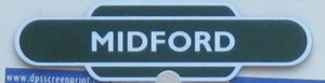 Midford - S&D station totem sign fridge magnet