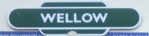 Wellow - S&D station totem sign fridge magnet