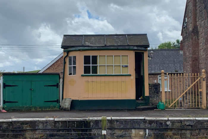 The exterior of the 'box with the southern-style nameboard removed