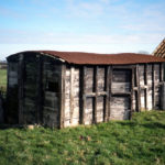 Wells brake van prior to removal from a location Highbridge in the late 1980s