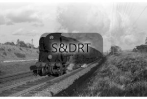 Templecombe; West Country Class No. 34097 'Holsworthy' on Down passenger service; G A Richardson