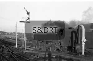 Wimborne; 33023 leaving platform; G A Richardson