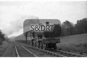 Shillingstone; 40696 arriving with Up passenger service, 1959; G A Richardson