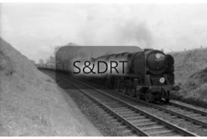 Burcombe; Merchant Navy No. 35016 'Elders Fyffes' on passenger service, 1963; G A Richardson