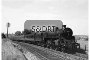 Wimborne; No. 76057 with passenger service, 1960; G A Richardson