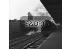 Bournemouth Central; WC No. 34008 'Padstow' on Down passenger service plus No. 34053 'Sir Keith Park'; G A Richardson