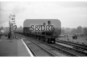 Wimborne; T9s No. 30707 & 30729 arriving at station with special passenger service (1); G A Richardson