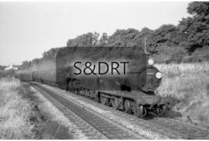 Oakley (Basingstoke); T9 No. 30707 & No. 76008 on passenger service, c.1960; G A Richardson