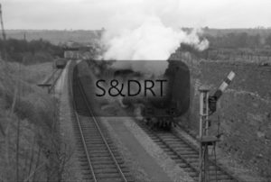 Shepton Mallet; 73051 on Down local passenger service, 1961; G A Richardson