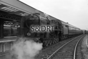 Templecombe; 92220 'Evening Star' [leaving Templecombe], 1962 (5); G A Richardson