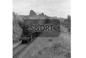 Combe Down; 75073 & 34043 'Combe Martin' on 10-car Up through service; G A Richardson