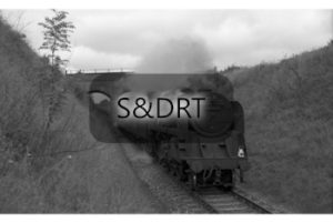 Shillingstone; 92203 on Down service in Cliff cutting, 1960; G A Richardson