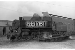 Templecombe; 73054 on Lower Yard turntable, 1960; G A Richardson