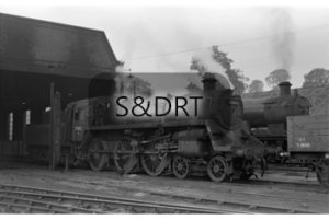 Templecombe; 75002 and 3216 outside Templecombe Lower Yard shed, 1961/2; G A Richardson