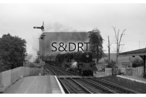 Midsomer Norton South; 75027 & 34047 'Callington' on Liv./Manc. to Bournemouth service, 1962; G A Richardson