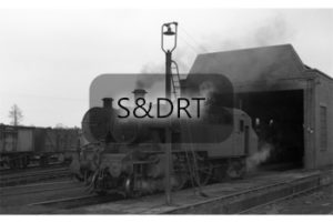 Templecombe; 40697 & 41296 outside Lower Yard engine shed, 1960 (2); G A Richardson