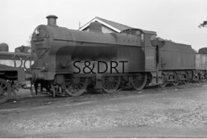 Templecombe; detail view of 44557 in the yard; G A Richardson