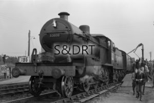 Evercreech Junction; 53808 on Ian Allan 'Western Sunset' railtour, 22-09-62 (3); G A Richardson