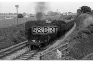 Chilcompton; 92001 on Bradford-Bournemouth service, summer 1962; G A Richardson