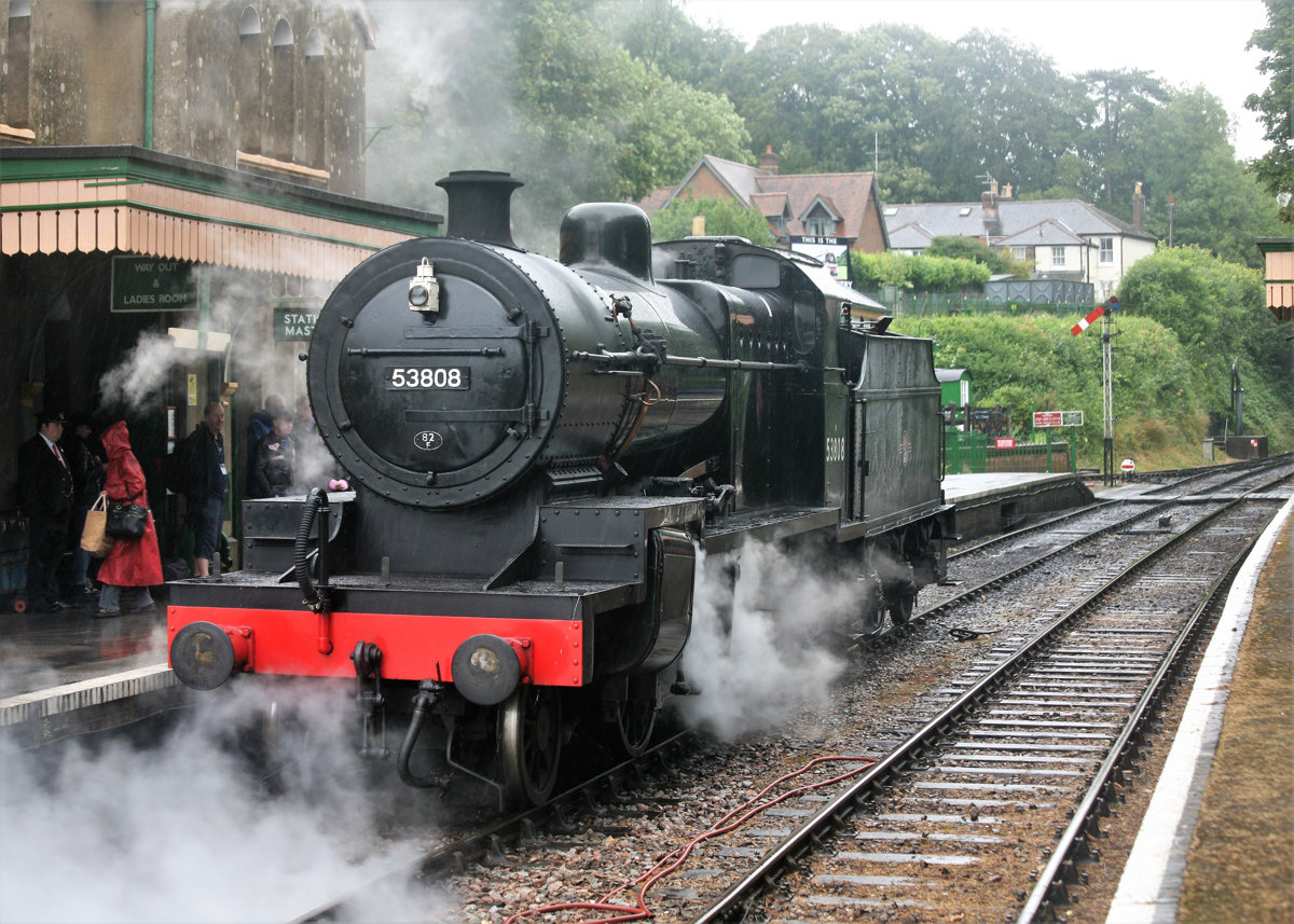 S&D 7F No. 53808 on the Watercress Line, 22 July 2023.
