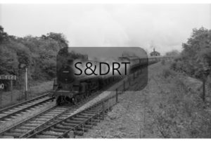 Winsor Hill; 75009 & 92220 'Evening Star' on Up through service, 1962; G A Richardson