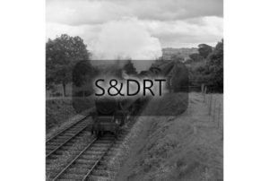 44666 & 34042 'Dorchester' at Bath Road viaduct with 10.05 am (SO) Derby service, Shepton Mallet, 07-62; G A Richardson