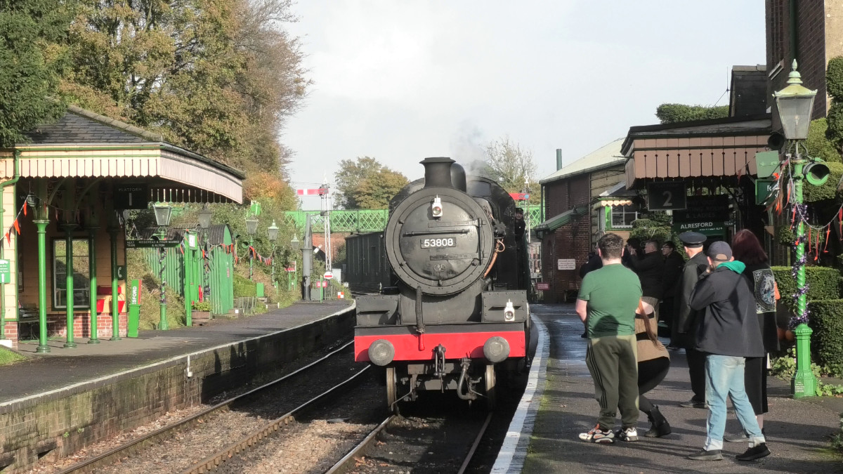 53808 at Ropley on the last day of normal operation pending overhaul, 4 November 2023.
