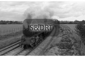 Winsor Hill; 75027 & 73050 on Up service north of tunnels, 1961; G A Richardson