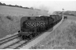 Wellow; 75009 and 44411 on Down service, 1962; G A Richardson