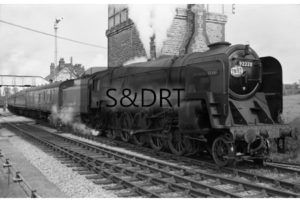 Evercreech Junction; 92220 'Evening Star' on 2B92 Bristol-Bournemouth service, 1962 (2); G A Richardson