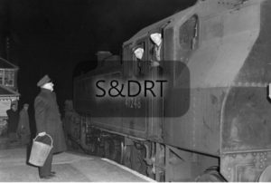 Shillingstone; 41248 at Up platform, flash-lit (photo 1 of sequence); G A Richardson