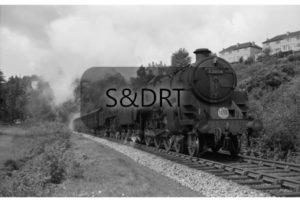 73054 & 73052 on 9.08 (SO) Birmingham New Street-Bournemouth service exiting Devonshire Tunnel, 1962; G A Richardson