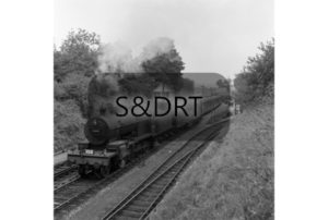 Midsomer Norton South; 53808 on 1O91 Nottingham-Bournemouth service, 1962; G A Richardson