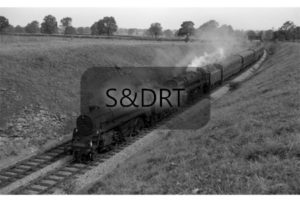 Masbury summit; 76015 & 92220 'Evening Star' on 9.03 am Bristol-Bournemouth service, 01-09-62; G A Richardson