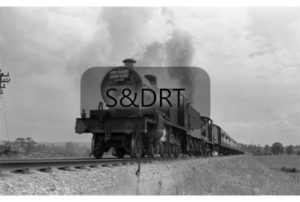 Evercreech New; 53807 & 44558 on Home Counties Railway Society Somerset & Dorset railtour, 07-06-64; G A Richardson