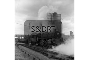 Evercreech Junction; 75027 & 34029 'Lundy' on 1O97 Liverpool-Bournemouth, 07-62; G A Richardson