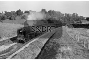 Wincanton; 92220 'Evening Star' on Bournemouth-Bath service, 08-62; G A Richardson