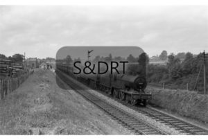 Chilcompton; 40697 and 34043 'Combe Martin' on Up service; G A Richardson