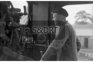 Rodney Scovell on the footplate of a WR 0-6-0 PT; G A Richardson