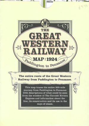 The Great Western Railway Map 1924 Paddington to Penzancee