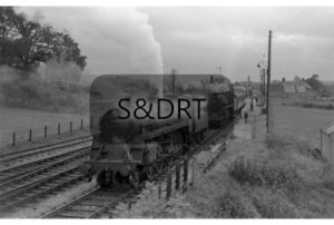 Evercreech Junction; 75023 & 73050 on Up 'Pines Express', 16-09-61 (1); G A Richardson