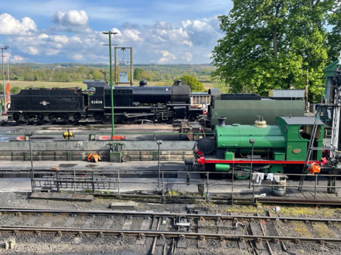 53808 and 'Kilmersdon' outside Ropley shed 28-04-24.