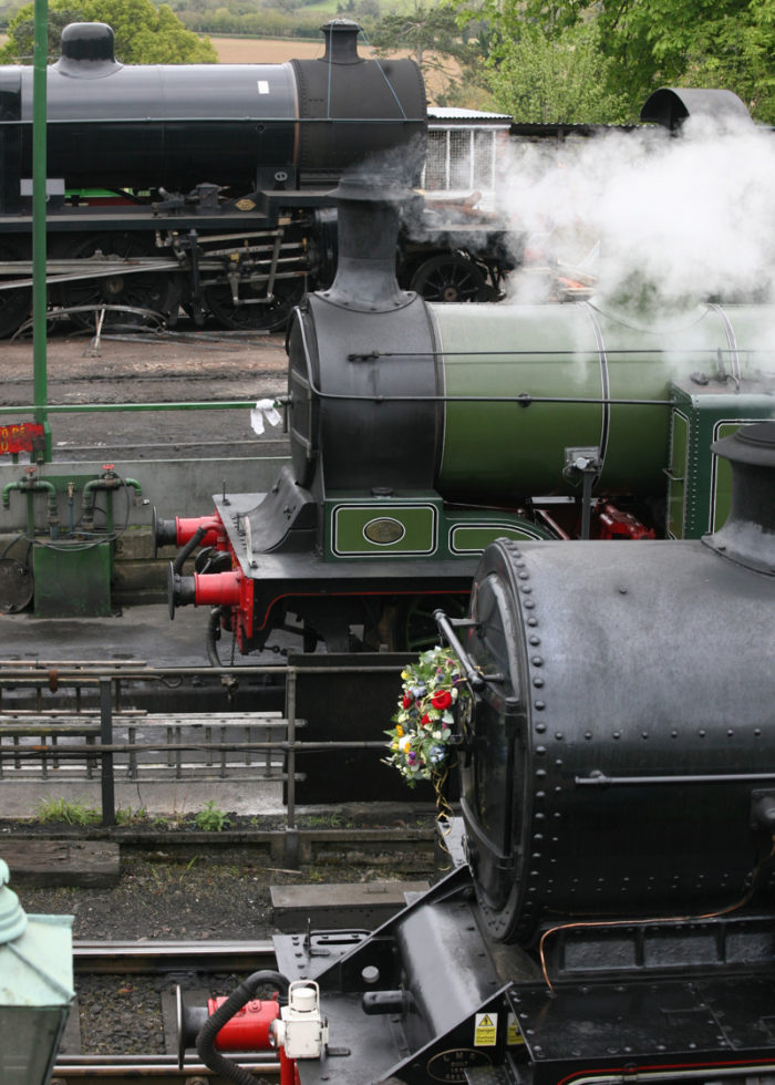 A trio of steam at Ropley: the Trust's 53808, Lambton No. 29 and 5690 'Leander'