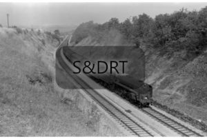 Chilcompton Tunnel; 92001 on 1O93 Sheffield-Bournemouth service, 1961/2; G A Richardson